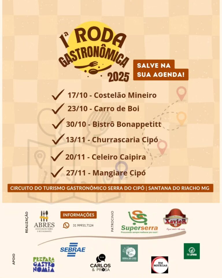 1ª Roda Gastronômica da Serra do Cipó – 2025 - Portal Pomerode